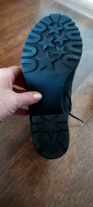 Botki czarne skórzane