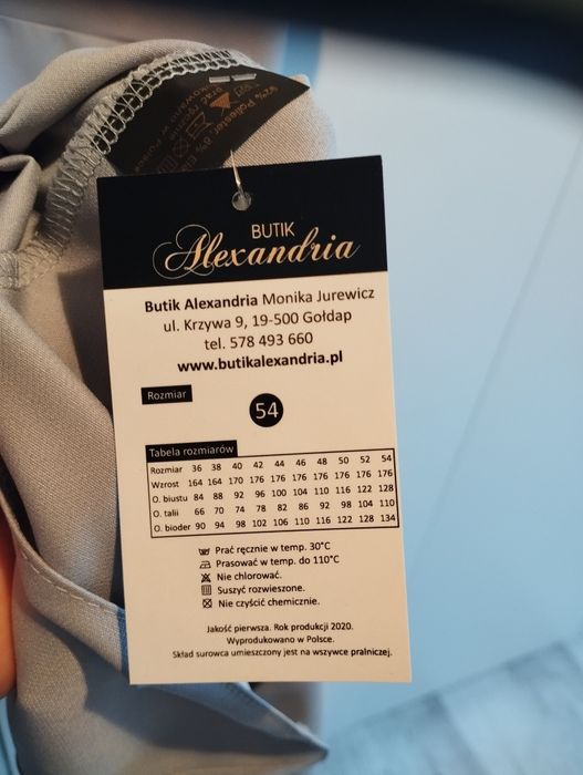 Sukienka szara rozmiar 54nowa z metką