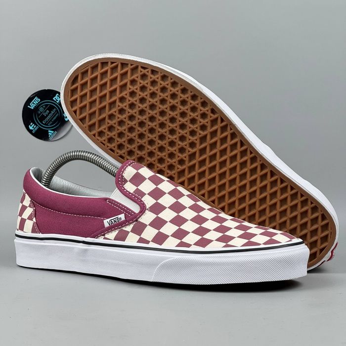 Vans Slip On Checkerboard кеди кросівки кеды кроссовки обувь взуття черевики для міста класичні повсякденне універсальні ванс олд скул сліпон слипоны