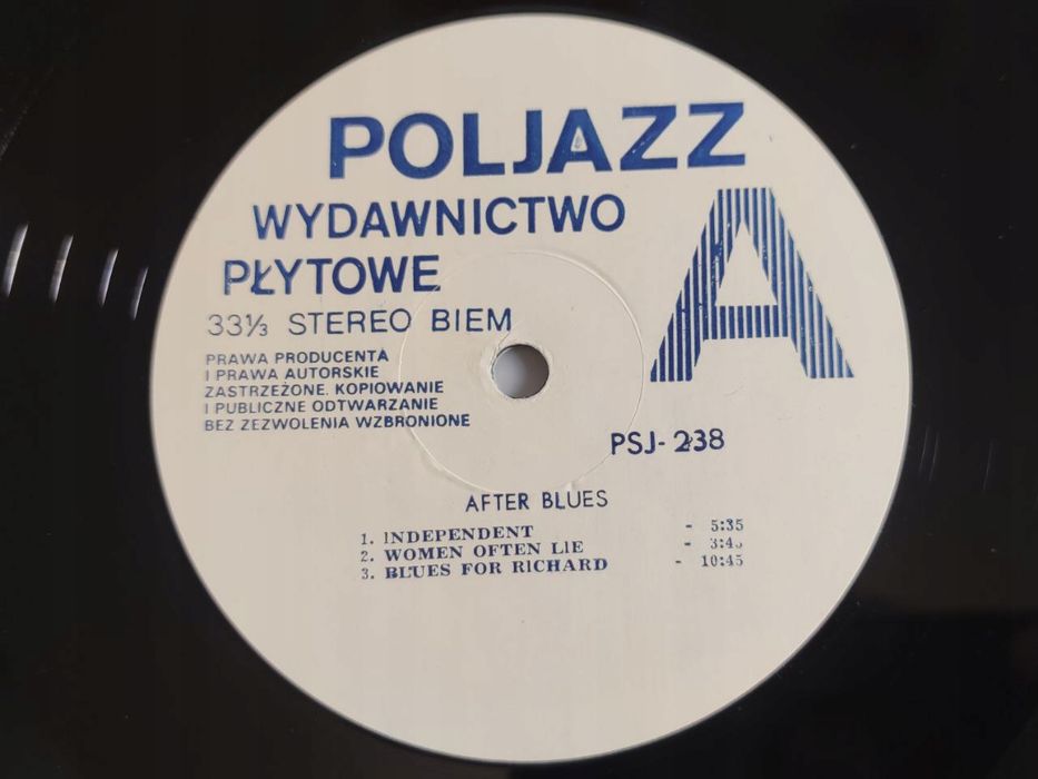 After Blues – After Blues And Friends. 1989, Poljazz. LP VG+