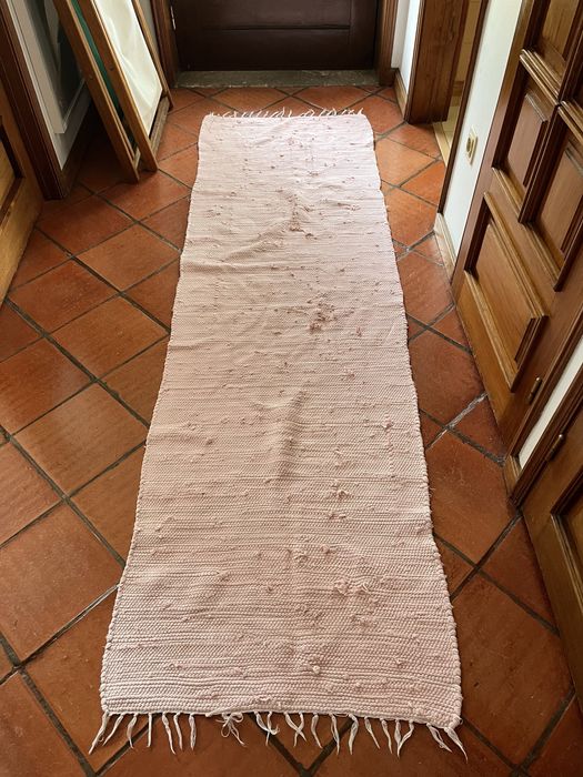 Tapete de corredor/cozinha rosa 230cm x 70cm