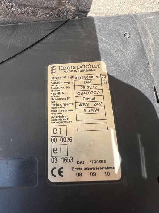 автономка eberspacher airtronic m d4s 3.5kw 24v daf renault man