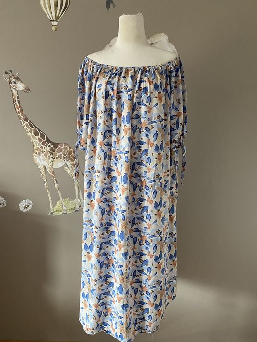 Letnia sukienka plus size 46/48 w kwiaty nowa bez metek