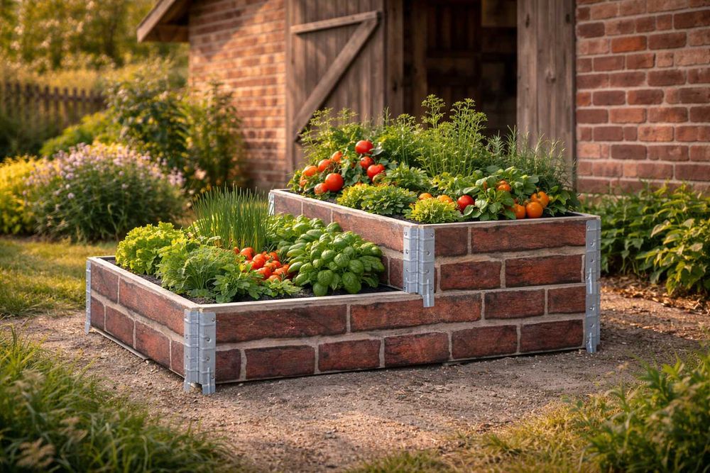 PODWÓJNA SKRZYNIA OGRODOWA NA WARZYWA donica warzywniak 120x80 + 80x60