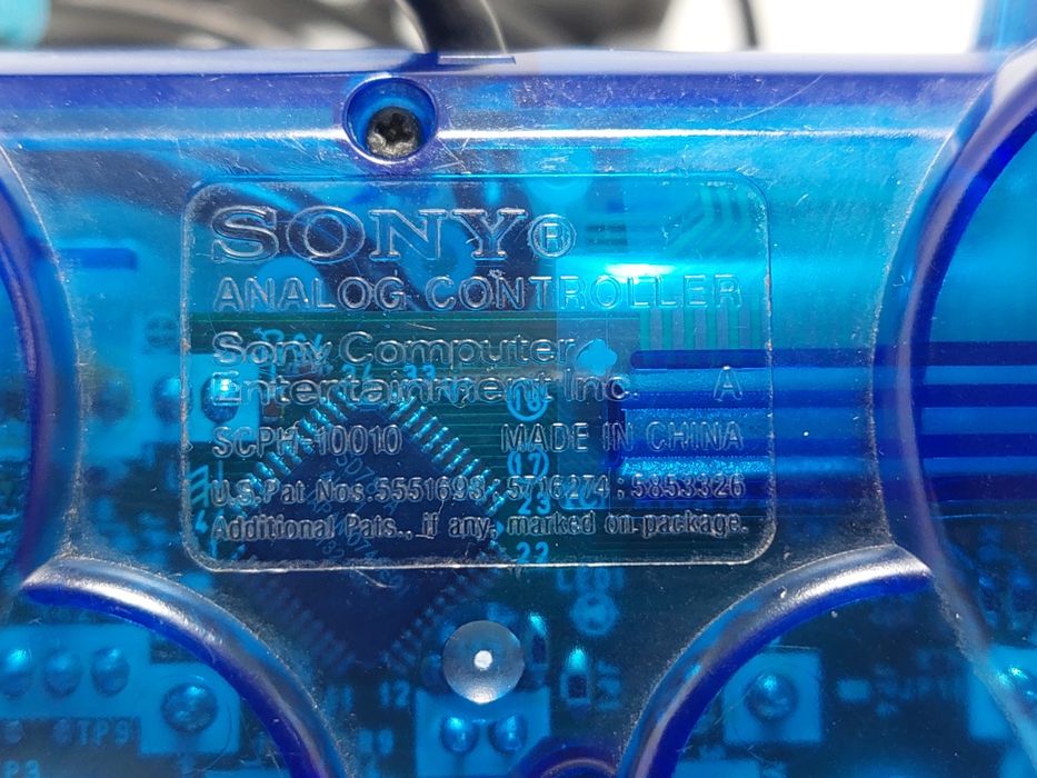 Kontroler pad Sony PS2 niebieski