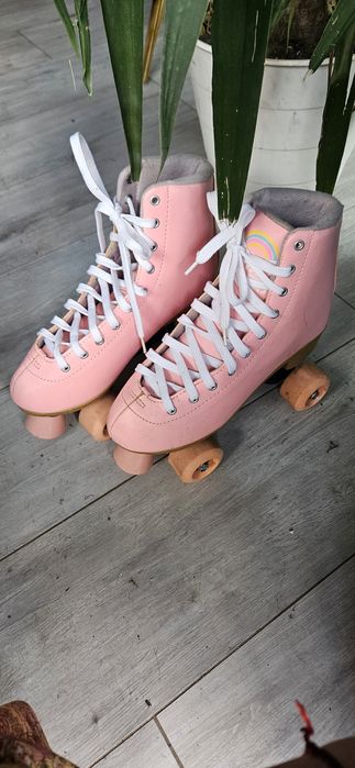 Wrotki retro różowe damskie dziewczęce Vintage Riders r. 39