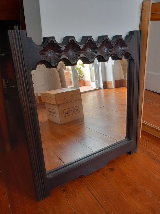 Espelho madeira antigo