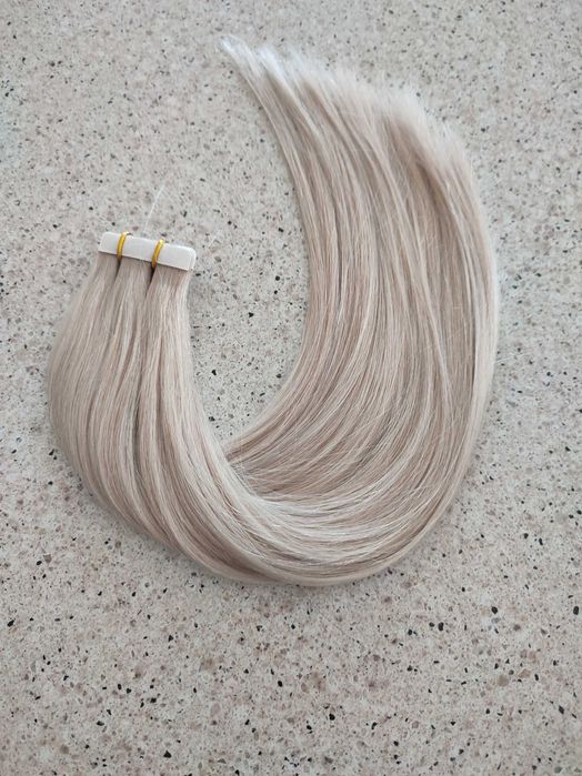 Włosy naturalne tape on metoda kanapkowa 48CM 20 taśm 50 gr + remover