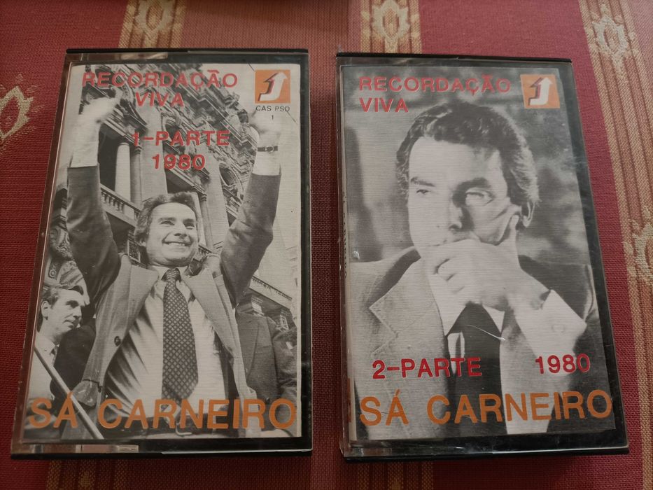 Sá Carneiro Recordaçao Viva cassetes Tape Parte 1 & 2