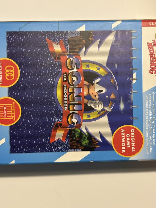 Cortina de Chuveiro Sonic The Hedgehog nova
