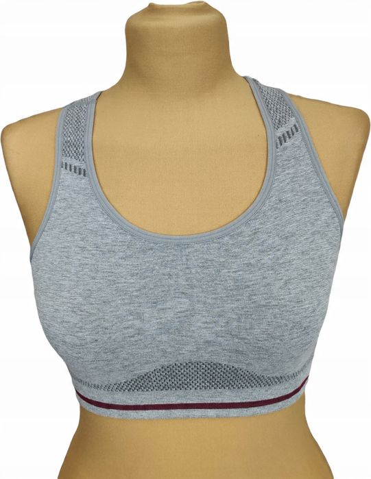 Active touch szary sportowy stanik top rozm. S