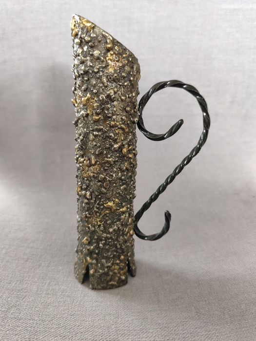 Lata 60/70 METALOPLASTYKA wazon metalowy