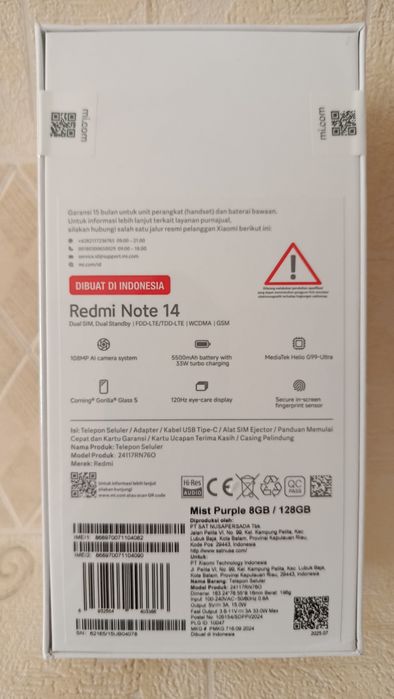 Смартфоны - Redmi Note 14 4g, 8/128 Gb, Камера - 108 Мп; Redmi Note 14S, 8/256 Gb, Камера - 200 Мп + ПОДАРКИ
