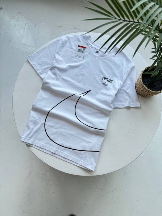 Чоловіча футболка Nike Swoosh чорна/ біла футболка найк by swoosh/свуш