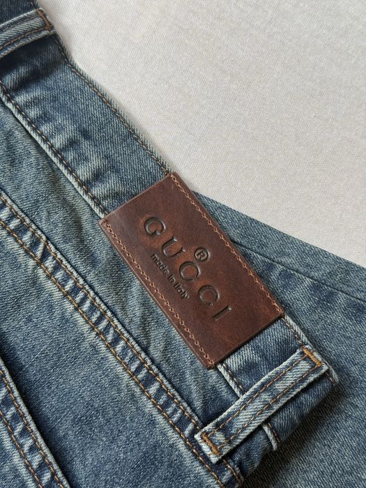 Gucci Horsebit Denim Jeans in Blue