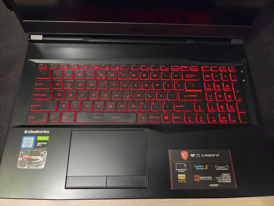 Laptop Gamingowy MSI GL75 i7-9750H/8GB/1 TB GTX1660Ti 144Hz