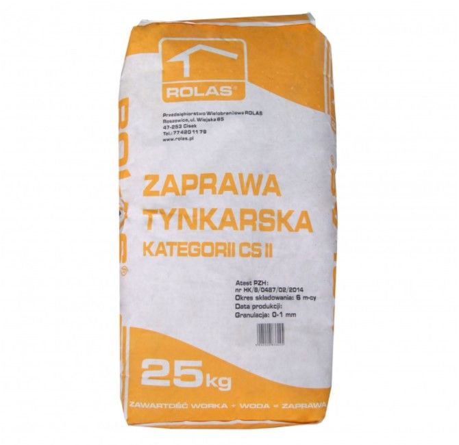 Zaprawa tynkarska 25 kg budowa remont dom mieszkanie ściany