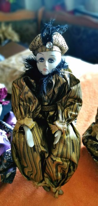 Arlekiny porcelanowe oryginalne weneckie lalki