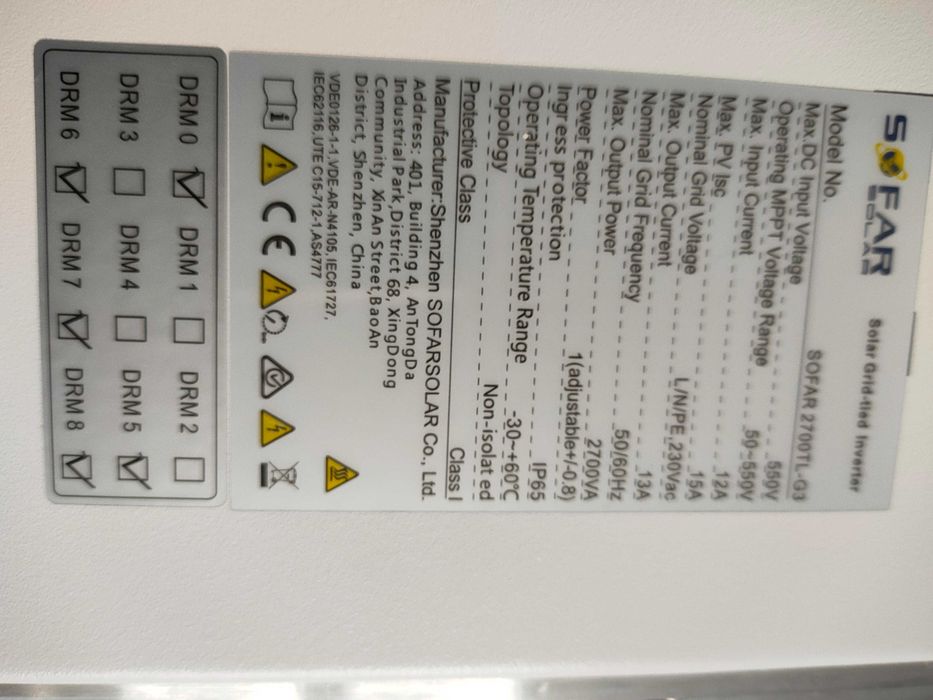 Falownik SOFAR 2700 TL-G3