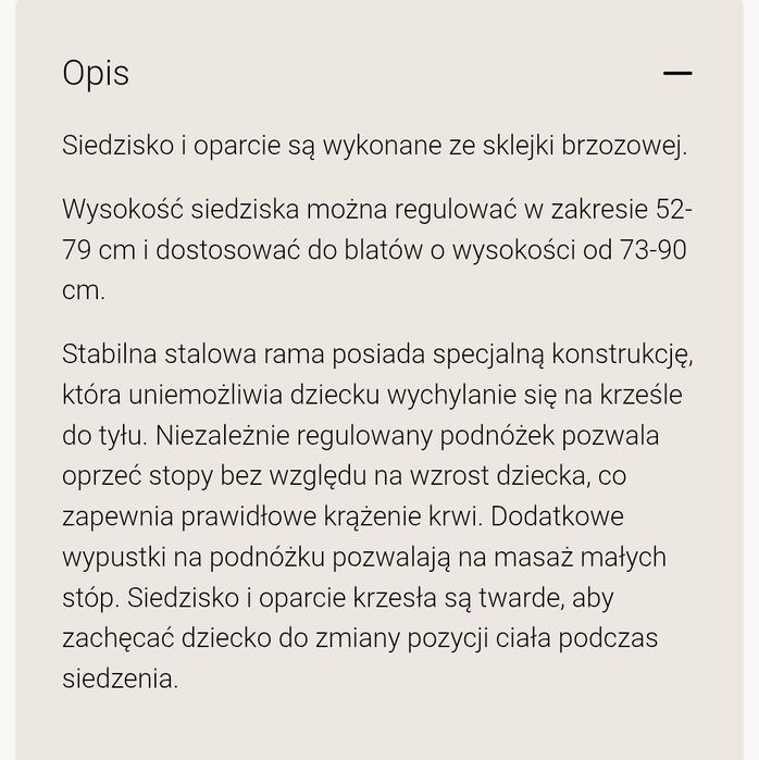 Krzesło krzesełko fotel Casper Kinnarps regulowane