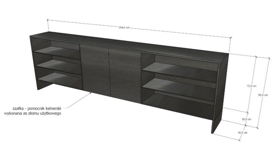 Stalowa pergola z dwoma pomocnikami
