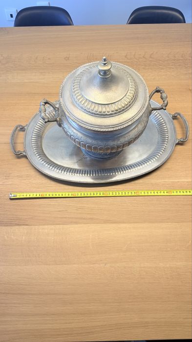 Conjunto Terrina e Salva Grande "Topázio" Casquinha (Vintage)
