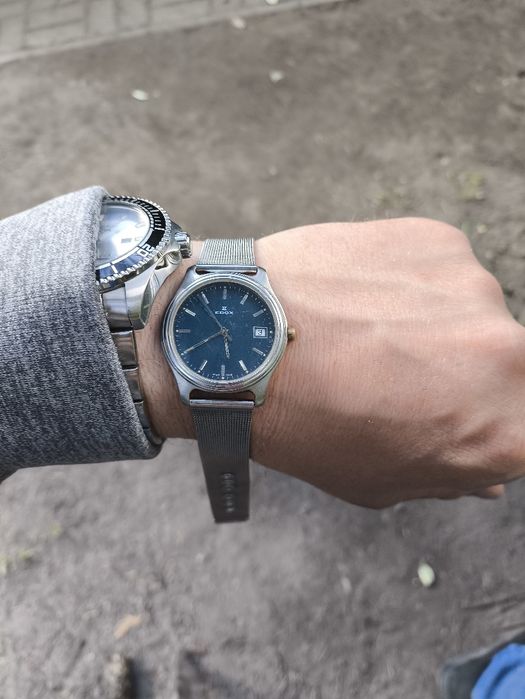 Stary zegarek kwarcowy Edox ,Swiss made. Vintage