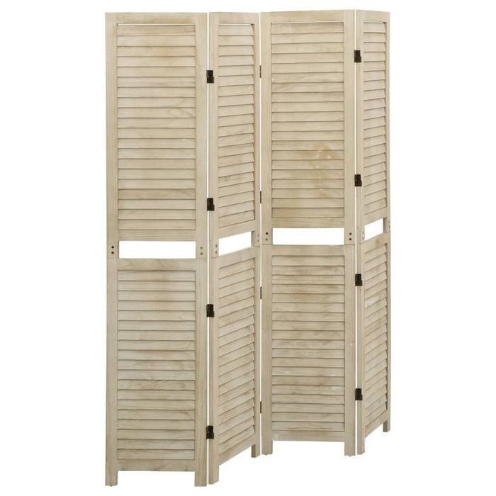 vidaXL Parawan 4-panelowy, 140x165 cm, lite drewno paulownia