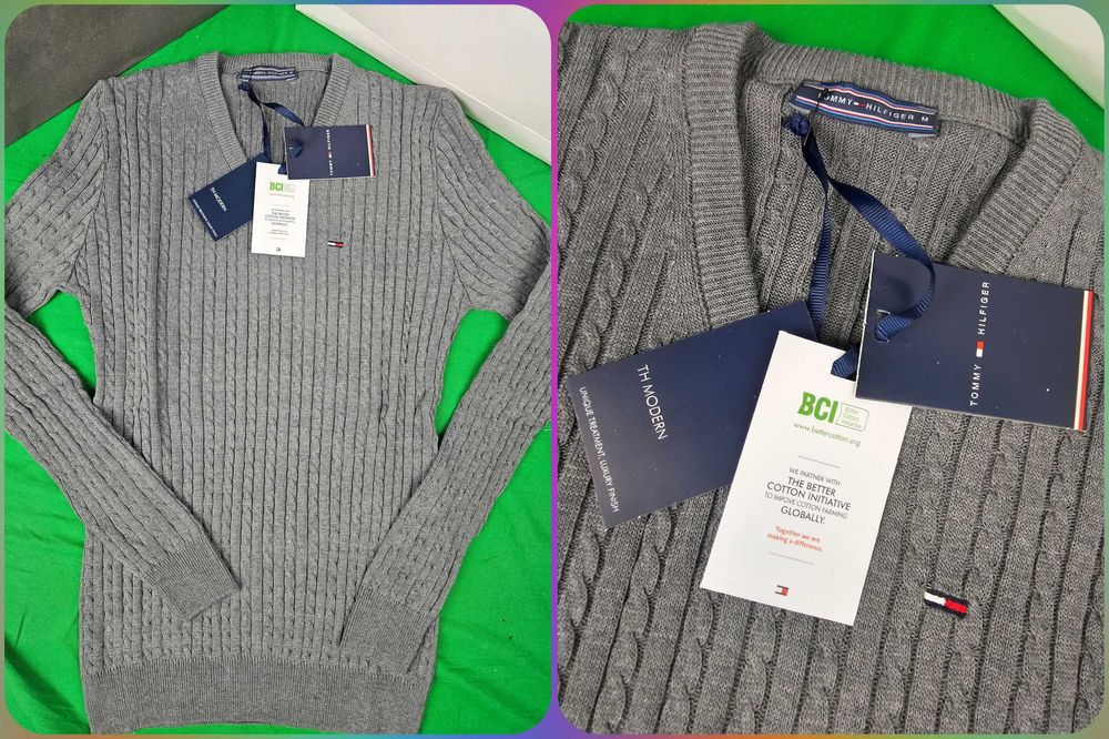 Sweter damski prążkowany tommy hilfiger ralph lauren nowy