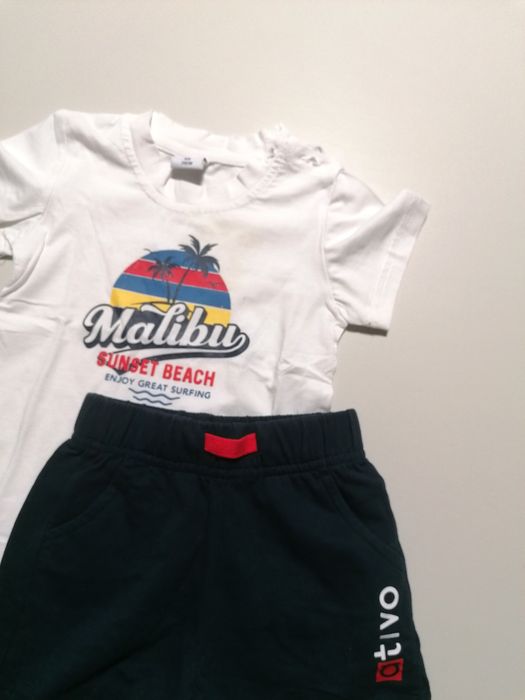 Conjunto de Verão: T-shirt + Calções de Bebé