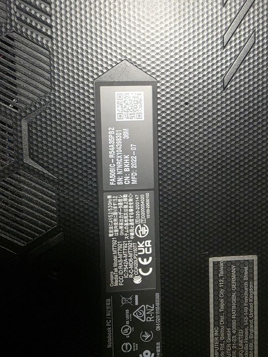 Portátil Asus tuf-gaming peças