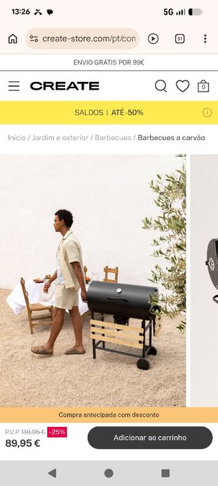 Grelhador/ barbecue Create