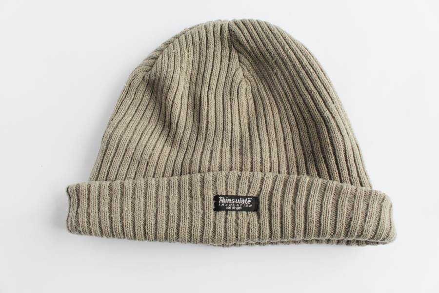 Thinsulate ciepła CZAPKA ocieplona polarem damska męska unisex khaki