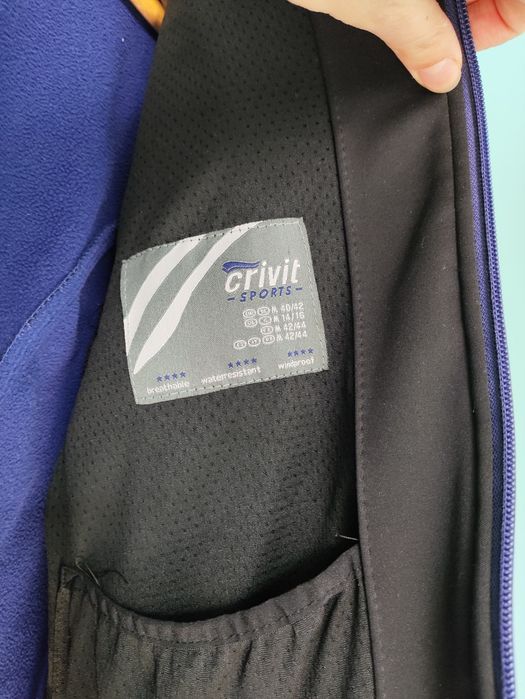 Kurtka Softshell Crivit M 40/42 czarna granatowe wstawki