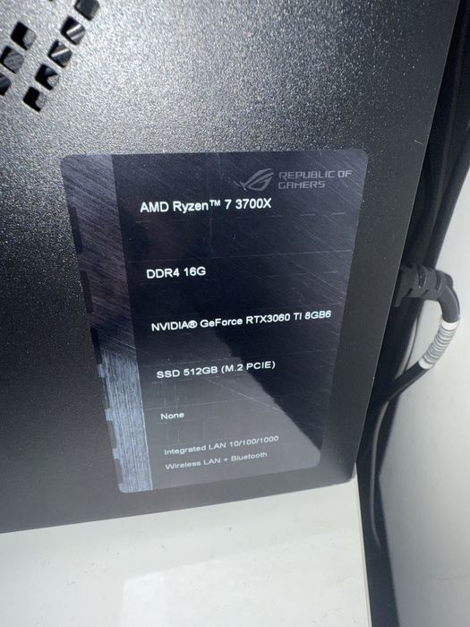 Pc gaming asus 3060ti