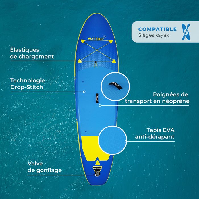 Pack Stand Up Paddle insuflável 10' F10 Wattsup