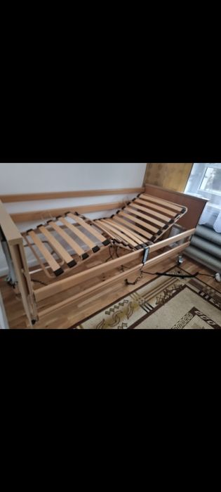 Łóżko rehabilitacyjne elektryczne 3 funkcyjne na pilota