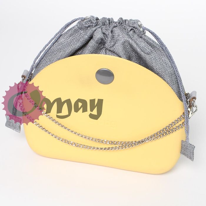 Szary organizer OBAG MOON LIGHT worek pleciony 2 kieszenie komin OMAY