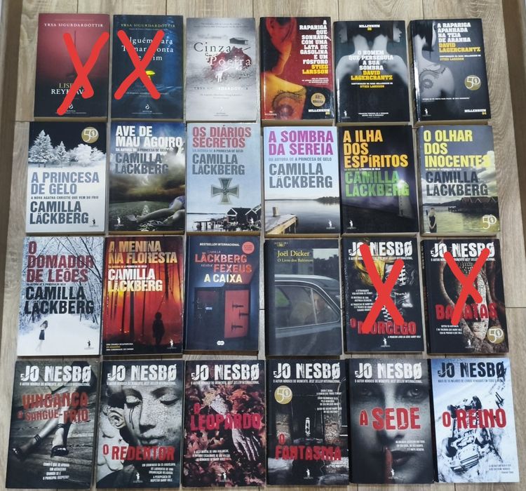 Stephen King, Yrsa, Follett, Zafón, Nesbo, Lackberg