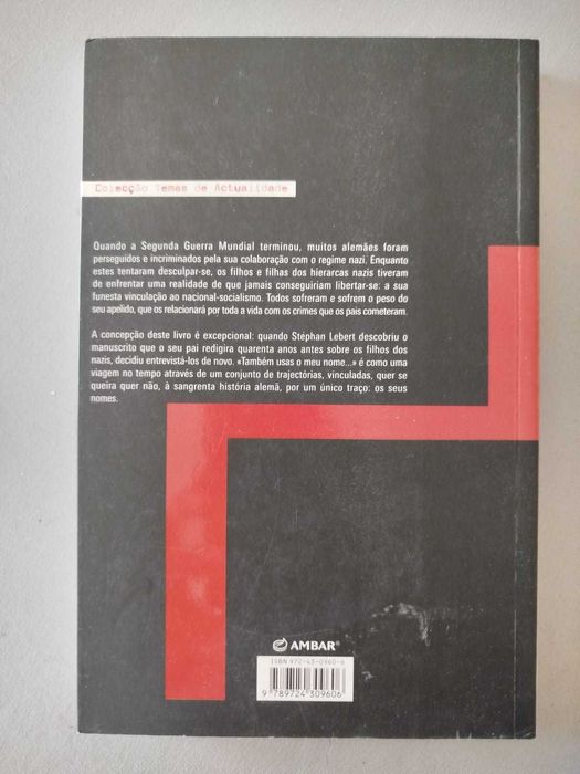 Livro "Também usas o meu nome" de Norbert e Stephan Lebert