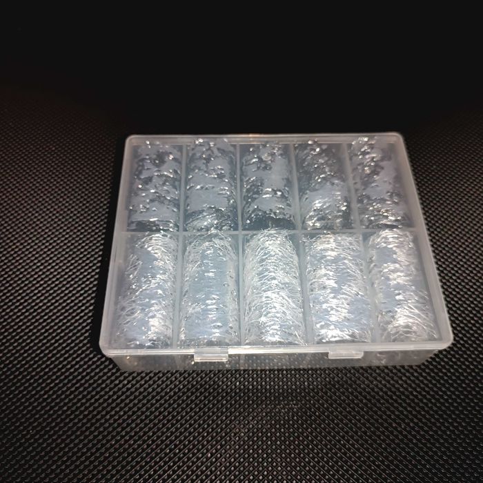 набір фольги та акрилова пудра для манікюру сіточка