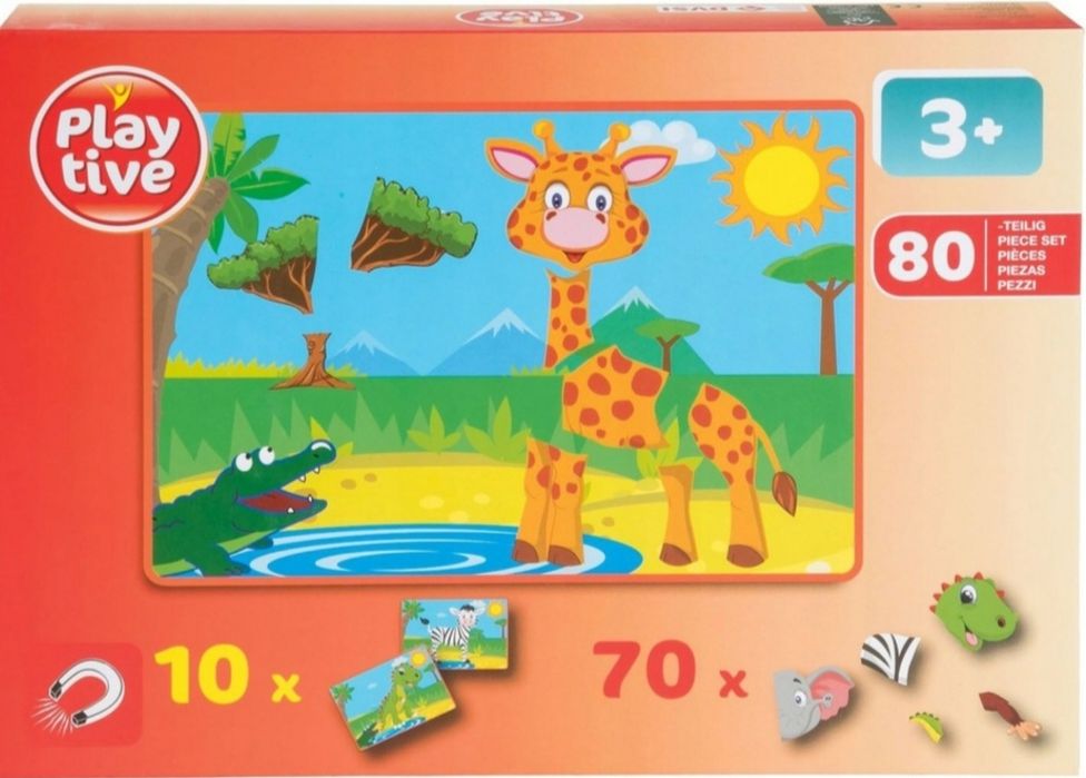 Puzle magnetyczne 3+ 80 elementów