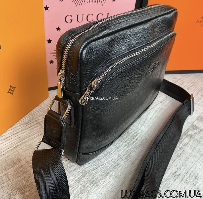 Мужская кожаная сумка формата А4 Armani Армани