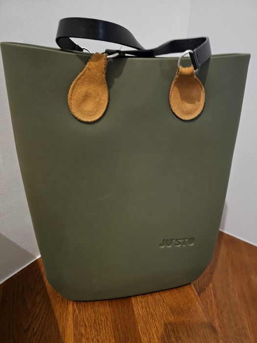 Justo torebka O bag Obag khaki zestaw kpl skóra polecam