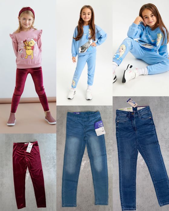 Джинси кльош, дитячі на дівчинку mango, Zara, sinsay, kiko & koko, Disney Міккі