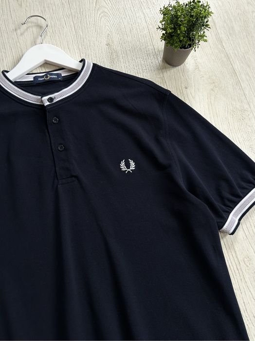 Fred Perry Polo Logo Tee Shirts Поло оригінал велике большое оригинал опт чёрное