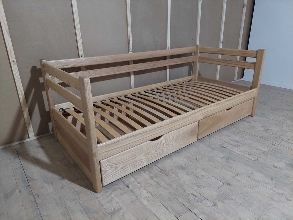 Ліжко дерев'яне Genève з Вільхи або Ясена. Кровать деревянная.