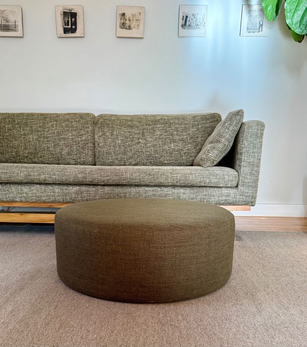 Puff noo.ma Folk Pouf – Wide, Italian Olive