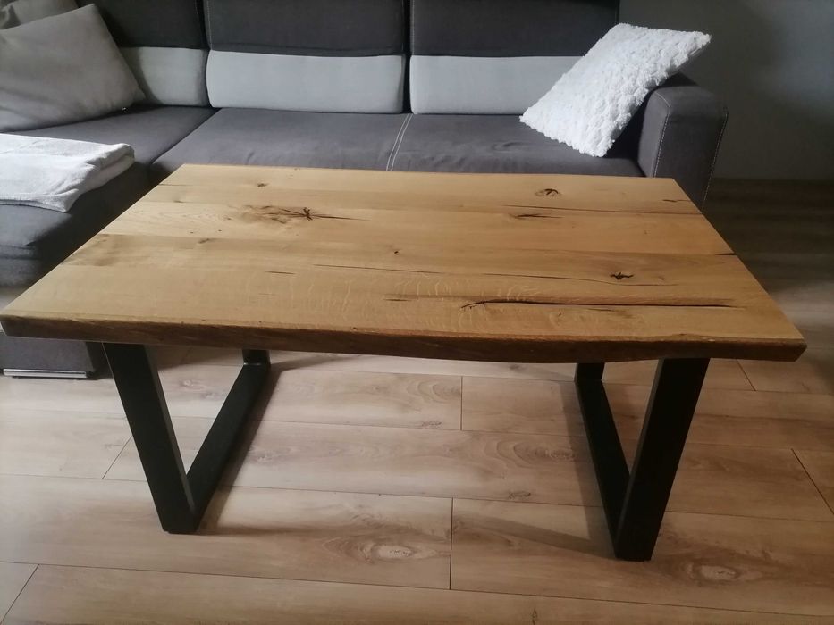Stolik kawowy  dębowy w stylu loft