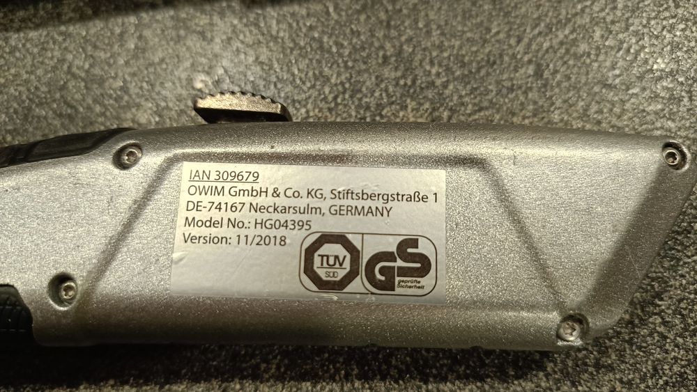 Нож Powerfix profi строительный монтажный трапеция Германия